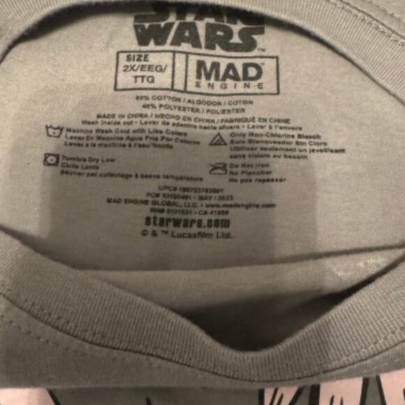 Handmade Baby Yoda "Enjoy The Little Things" Upcycled Long Sleeve Pullover Shirt - Picture 6 of 6